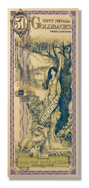 50 Goldback &ndash; Aurum Gold Foil Note (24KT) Random State Selection