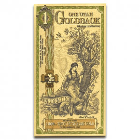 1 Goldback &ndash; Aurum Gold Foil Note (24KT) Random State Selection