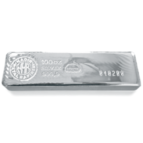 100 oz Silver Cast Bar &ndash; Mint of Our Choice