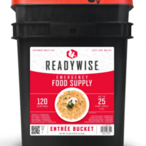 ReadyWise&reg; Emergency Food &ndash; Entr&eacute;e Bucket (120 Servings)