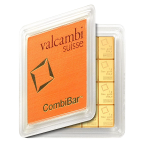Valcambi 20&times;1 g Gold CombiBar&trade; (in Assay Card)