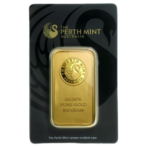 100 g Gold Bar &ndash; The Perth Mint (In Assay)