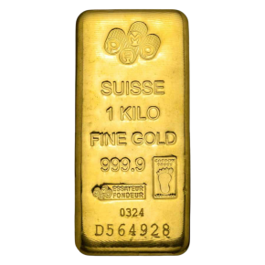 1 Kilo PAMP Gold Bar (.9999 Fine, in Assay)