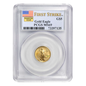 1/10 oz American Gold Eagle MS-69 PCGS (Random Year)