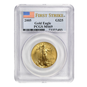1/2 oz American Gold Eagle MS-69 NGC or PCGS (Random Year)