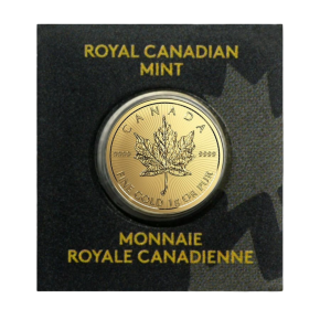 1 gram Gold Maple Leaf &ndash; Maplegram 25&trade; (In Assay, Random Year)