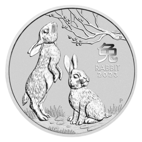 2023 Australia 1 oz Silver Lunar Rabbit &ndash; BU (Series III)