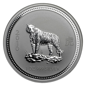 2010 Australia 1 oz Silver Year of the Tiger &ndash; BU (Series I)