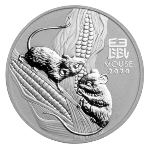 2020 Australia 1 oz Silver Lunar Mouse BU (Series III)