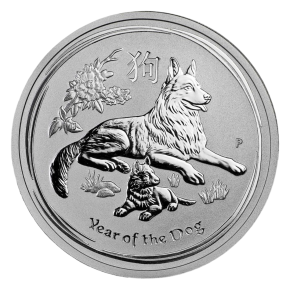 2018 Australia 1/2 oz Silver Lunar Dog BU (Series II)