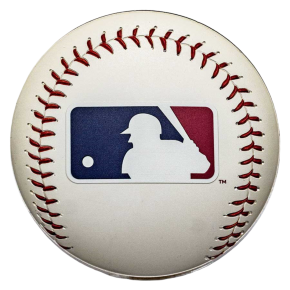 2024 Niue 1 oz Silver $2 &ndash; MLB Logo on Baseball (Colorized/Curved)