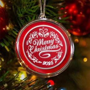 2025 1 oz Silver Colorized Round &ndash; Rosy Red Merry Christmas