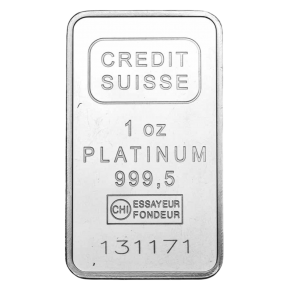 1 oz Platinum Bar &ndash; Secondary Market (.999+ Fine)