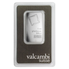 1 oz Platinum Bar &ndash; Brand Varies (In Assay)