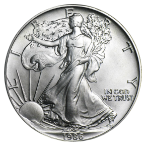 1986 1 oz American Silver Eagle Coin BU &ndash; First Year of Issue