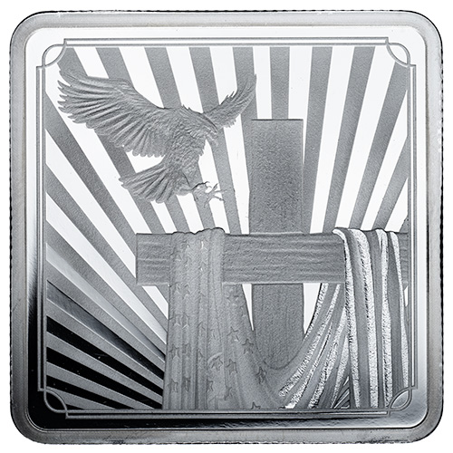 Cross and Flag Silver Bars