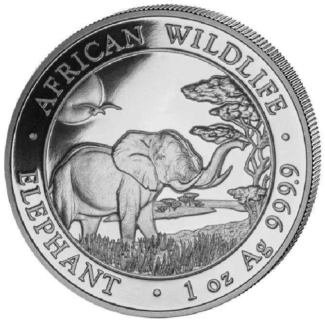 Somalian Elephant Silver Coins